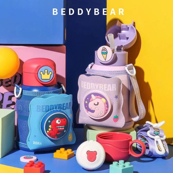【BEDDYBEAR 杯具熊】豌豆系列動物兒童保溫瓶316不鏽鋼保溫瓶  兒童水壺 630ml