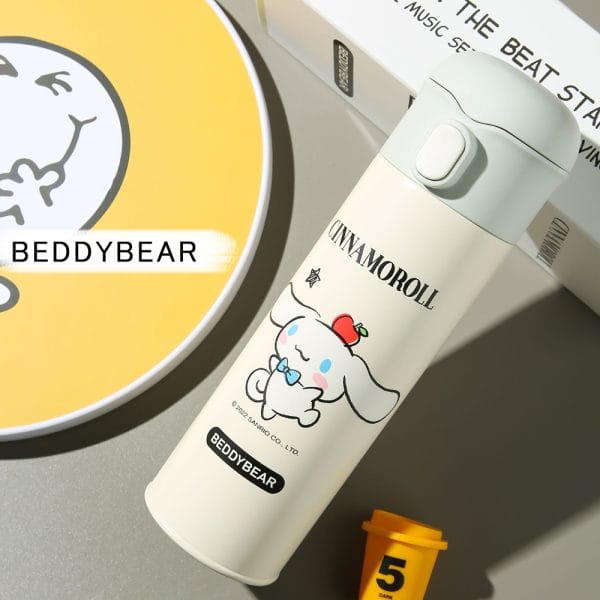 【BEDDYBEAR 杯具熊】玩潮大耳狗中透彈蓋保溫杯 彈蓋316不鏽鋼保溫瓶 保溫吸管杯480ml：圖片 4