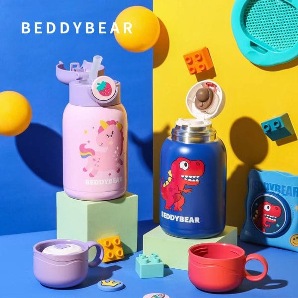 【BEDDYBEAR 杯具熊】豌豆系列動物兒童保溫瓶316不鏽鋼保溫瓶  兒童水壺 630ml：圖片 2