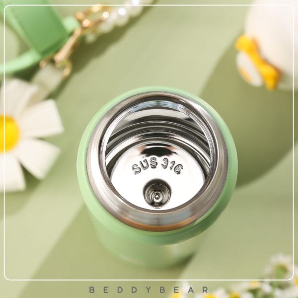 【BEDDYBEAR 杯具熊】時尚飛花輕量直飲316不鏽鋼保溫瓶 彈蓋保溫杯470ml：圖片 3