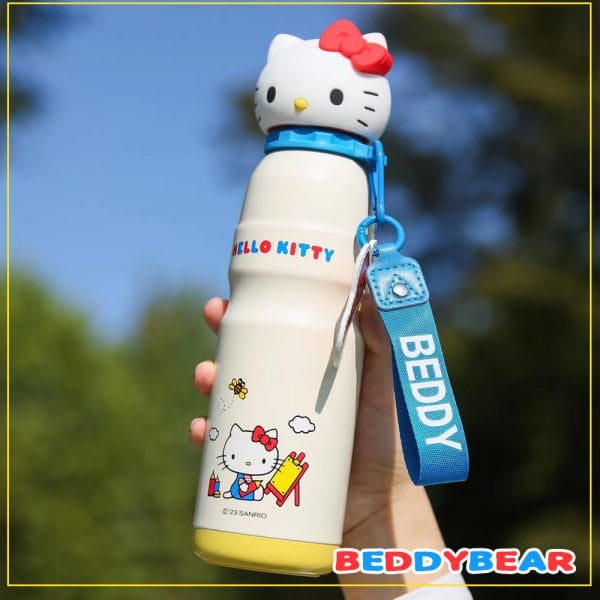 【BEDDYBEAR 杯具熊】 KITTY運動直飲保溫杯 316不鏽鋼保溫瓶 旋蓋保溫杯 運動水壺 600ml：圖片 3