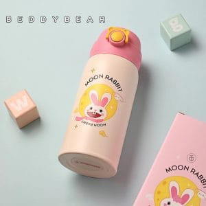 【BEDDYBEAR 杯具熊】月兔彈跳保溫杯 彈蓋316不鏽鋼保溫瓶 彈蓋隨身杯 380ml