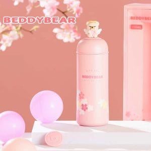 【BEDDYBEAR 杯具熊】櫻花物語316不鏽鋼保溫瓶 直飲保溫杯 泡茶杯 350ml