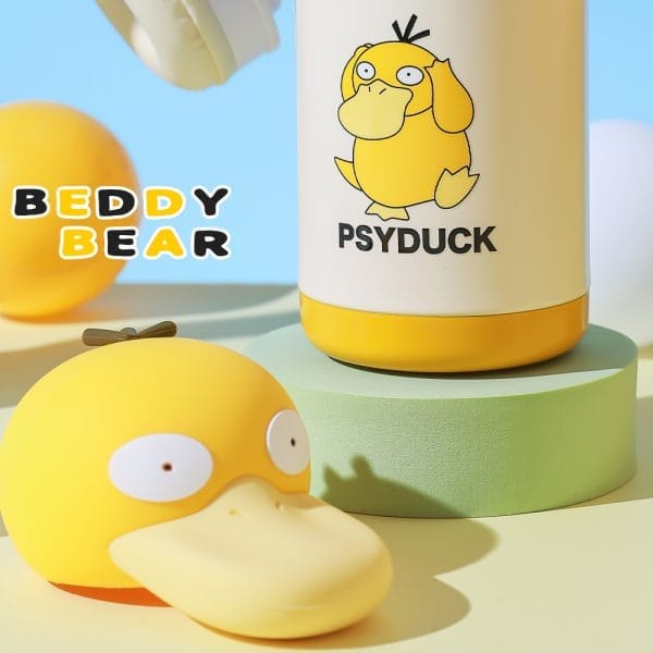 【BEDDYBEAR 杯具熊】寶可夢可達鴨運動直飲保溫杯 316不鏽鋼保溫瓶 旋蓋保溫杯 運動水壺 600ml：圖片 6