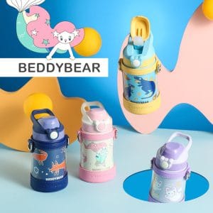 【BEDDYBEAR 杯具熊】童夢系列鴨嘴吸管學習保溫杯  兒童水壺  316不鏽鋼學飲保溫杯 380ml
