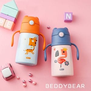 【BEDDYBEAR 杯具熊】萌寵系列兒童保溫學飲杯 316不鏽鋼保溫學習水杯  兒童水壺 吸管杯 320ml