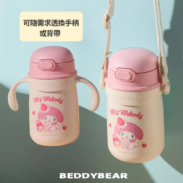 【BEDDYBEAR 杯具熊】美樂蒂兒童保溫學飲杯  316不鏽鋼保溫瓶 兒童水壺 吸管學習杯 400ml(Melody)：圖片 6