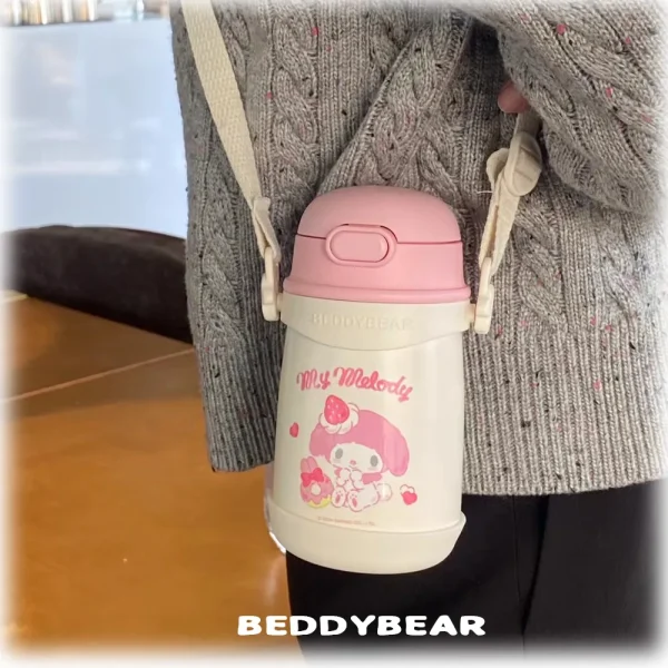 【BEDDYBEAR 杯具熊】美樂蒂兒童保溫學飲杯  316不鏽鋼保溫瓶 兒童水壺 吸管學習杯 400ml(Melody)：圖片 7