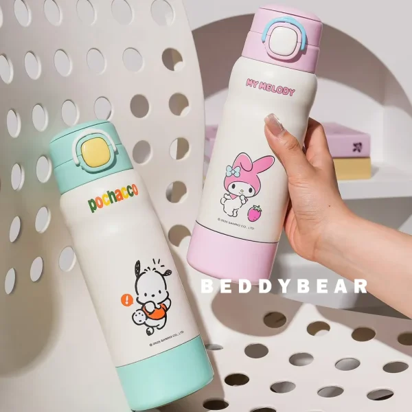 【BEDDYBEAR 杯具熊】帕恰狗 / 美樂蒂分倉雙飲316不鏽鋼保溫瓶 彈蓋直飲保溫杯 吸管杯 530ml：圖片 5