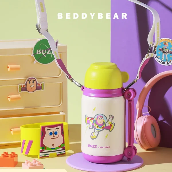 【BEDDYBEAR 杯具熊】巴斯光年砲彈造型兒童保溫水壺 316不鏽鋼保溫瓶  雙飲吸管杯650ml：圖片 6