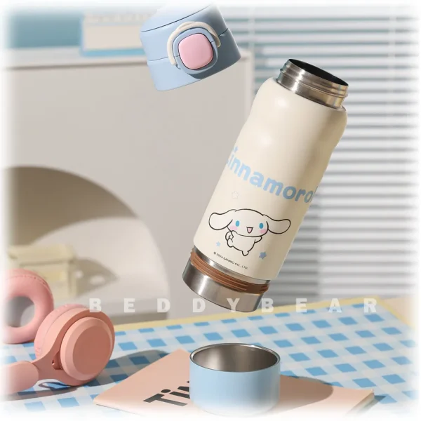 【BEDDYBEAR 杯具熊】大耳狗分倉雙飲316不鏽鋼保溫瓶 彈蓋直飲保溫杯 吸管杯 530ml：圖片 7