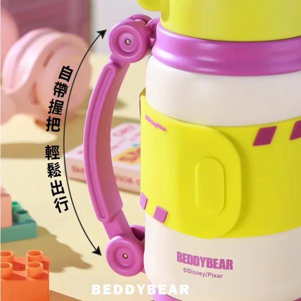 【BEDDYBEAR 杯具熊】巴斯光年砲彈造型兒童保溫水壺 316不鏽鋼保溫瓶  雙飲吸管杯650ml：圖片 5