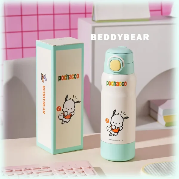 【BEDDYBEAR 杯具熊】帕恰狗 / 美樂蒂分倉雙飲316不鏽鋼保溫瓶 彈蓋直飲保溫杯 吸管杯 530ml：圖片 9