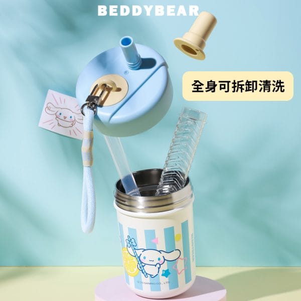【BEDDYBEAR 杯具熊】大耳狗果萃茶水分離杯  316不鏽鋼保溫杯 保溫泡茶隨行杯 吸管杯450ml：圖片 6
