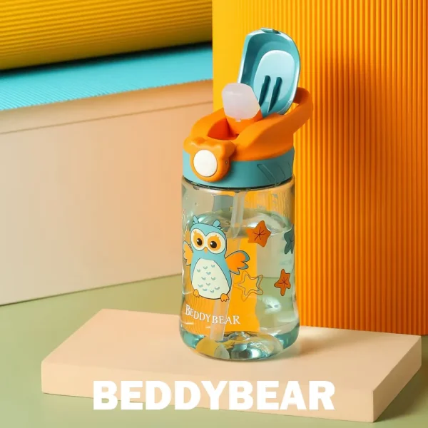 【BEDDYBEAR 杯具熊】可愛動物鴨嘴兒童學習杯 TRITAN吸管杯 兒童水壺400ml(吸管水壺)：圖片 6