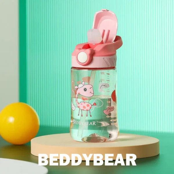 【BEDDYBEAR 杯具熊】可愛動物鴨嘴兒童學習杯 TRITAN吸管杯 兒童水壺400ml(吸管水壺)：圖片 7