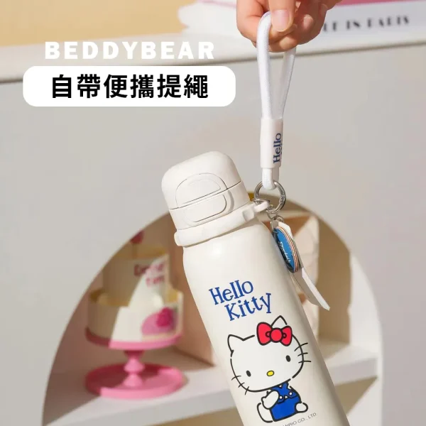 【BEDDYBEAR 杯具熊】 KITTY 銳氣雙飲316不鏽鋼保溫瓶 運動水壺 直飲保溫杯 吸管杯600ml：圖片 6
