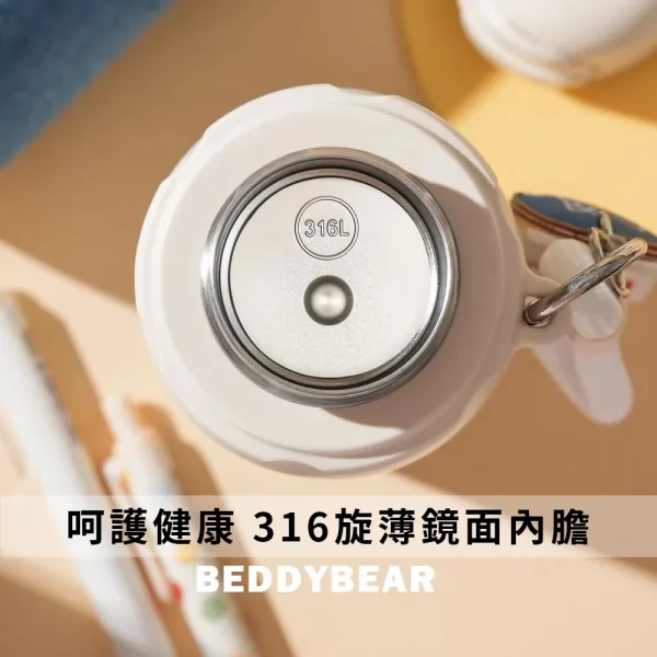 【BEDDYBEAR 杯具熊】 KITTY 銳氣雙飲316不鏽鋼保溫瓶 運動水壺 直飲保溫杯 吸管杯600ml：圖片 4